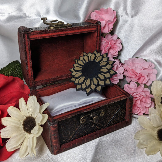 Prismatic Floral Clutch Pin | Flower Brooch Handcrafted Jewelry