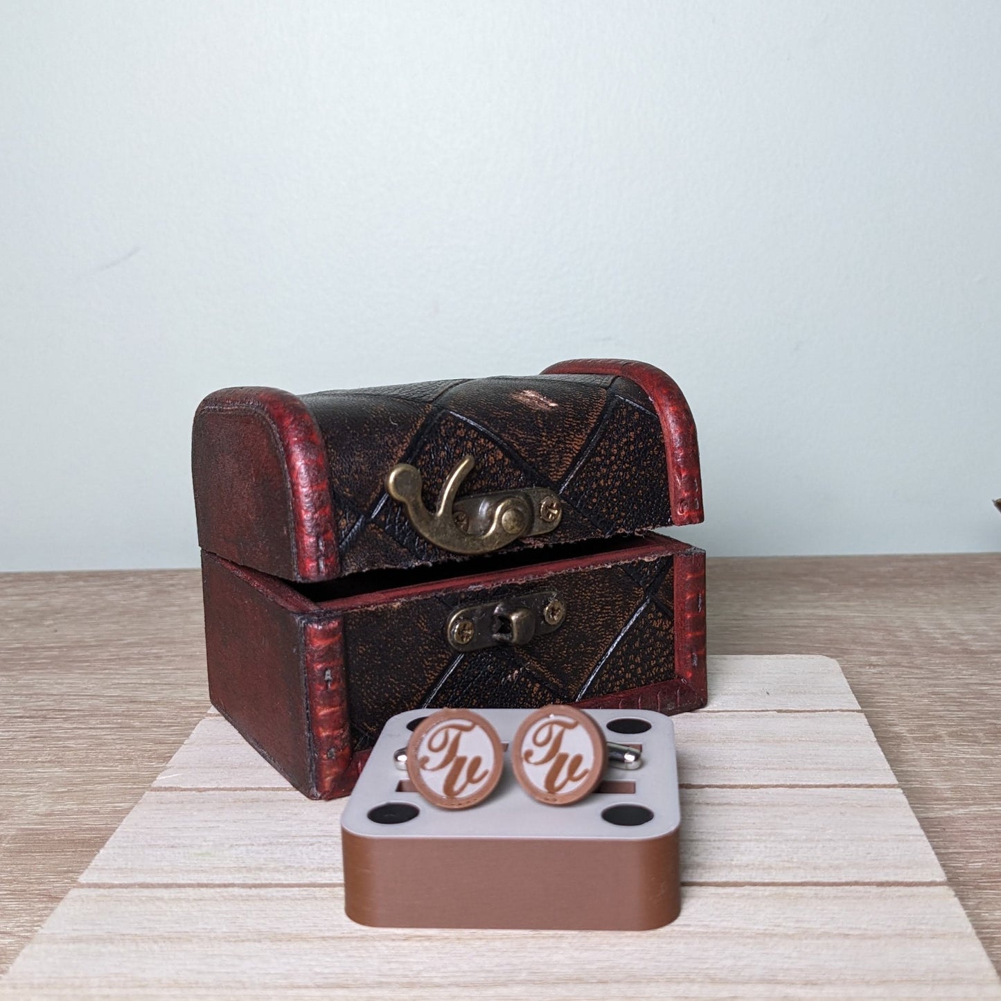Personalized Initials Cufflinks | Dual-Tone Resin Wedding Gift