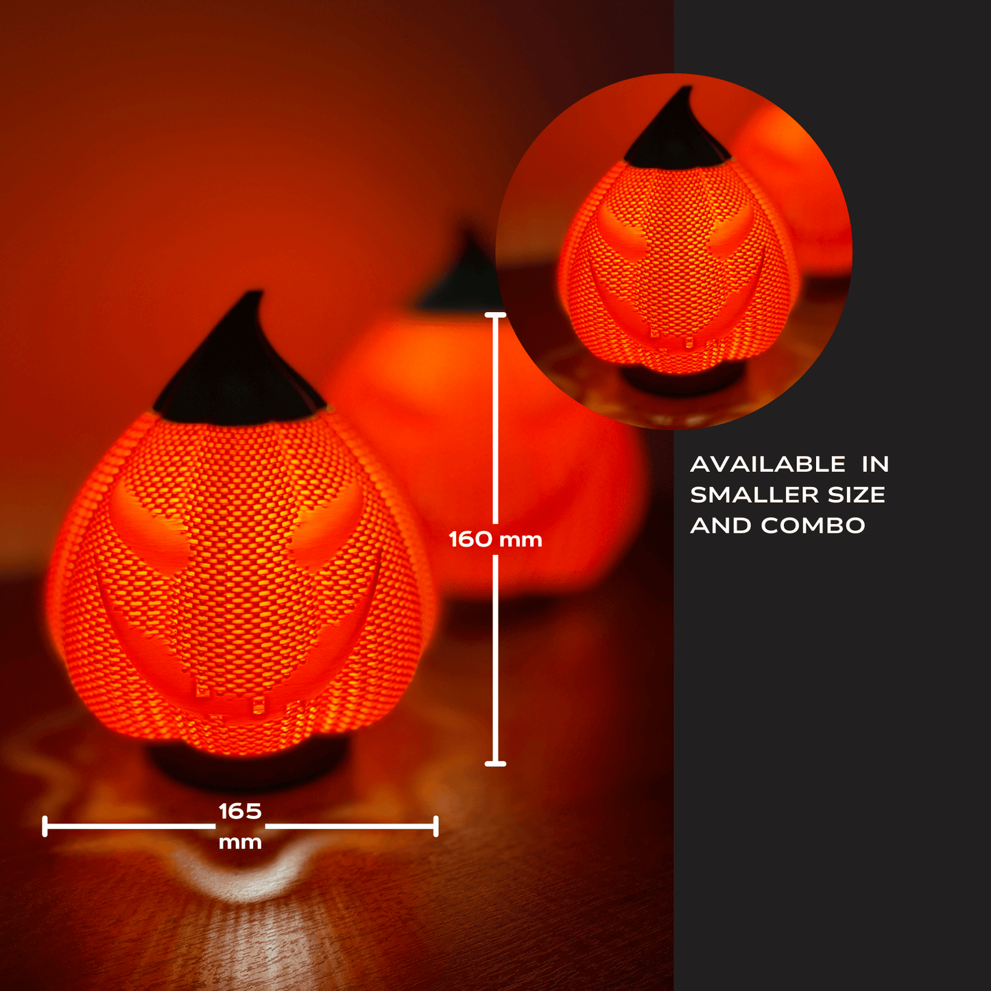 Spooky Jack O'Lantern Light | 3D Printed Halloween Decoration