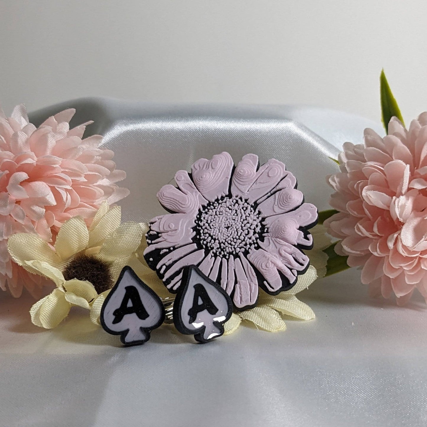 Floral Wedding Enamel Pin | Elegant Boutonniere Badge Accessory
