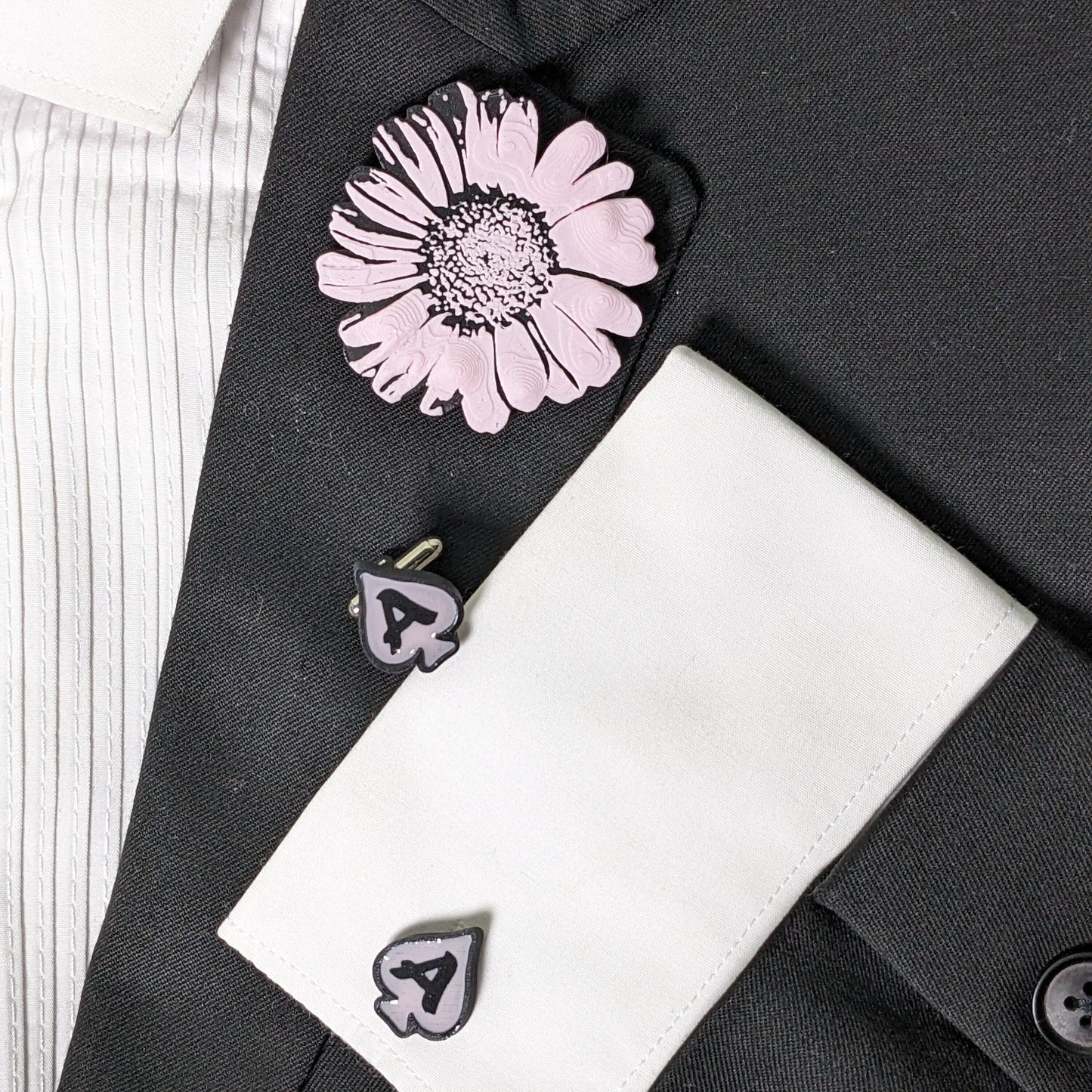 Floral Wedding Enamel Pin | Elegant Boutonniere Badge Accessory