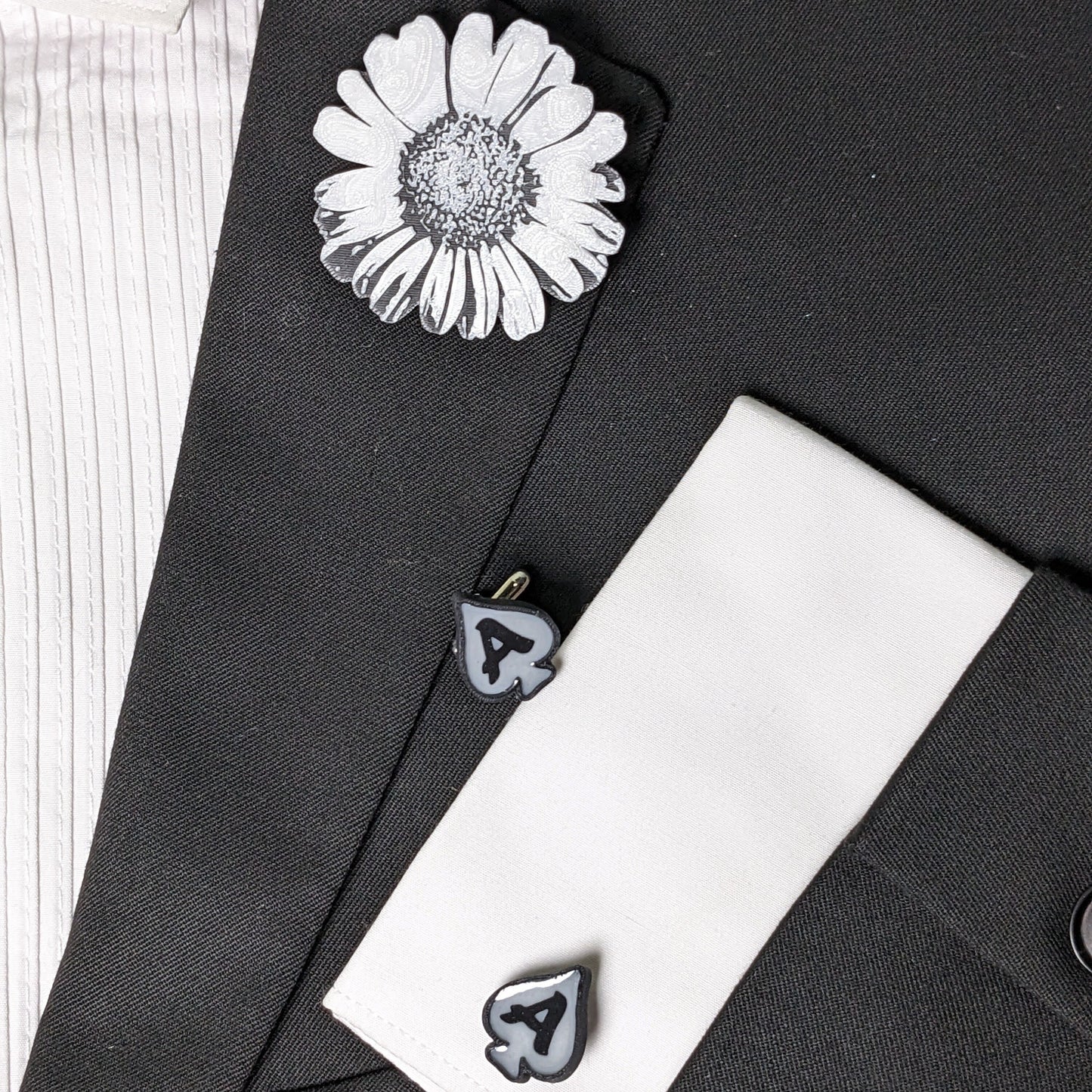 Floral Wedding Enamel Pin | Elegant Boutonniere Badge Accessory