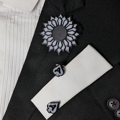 Prismatic Floral Clutch Pin | Flower Brooch Handcrafted Jewelry