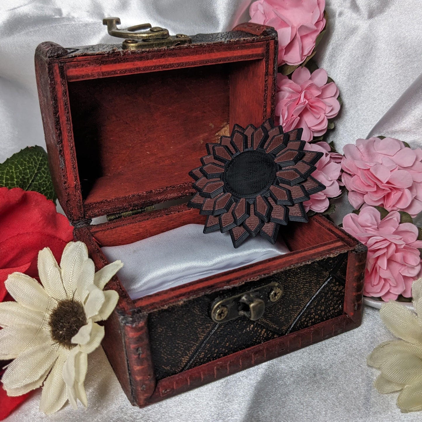 Prismatic Floral Clutch Pin | Flower Brooch Handcrafted Jewelry