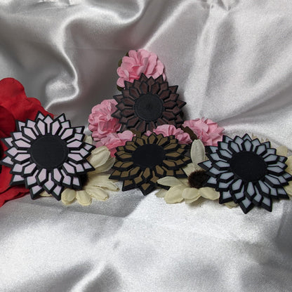 Prismatic Floral Clutch Pin | Flower Brooch Handcrafted Jewelry