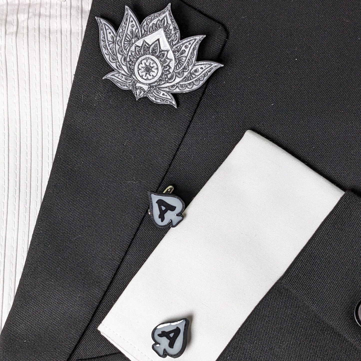 Lotus Flower Enamel Pin | Floral Backpack Badge Designer Jewelry