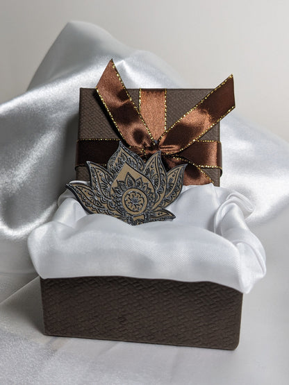 Lotus Flower Enamel Pin | Floral Backpack Badge Designer Jewelry