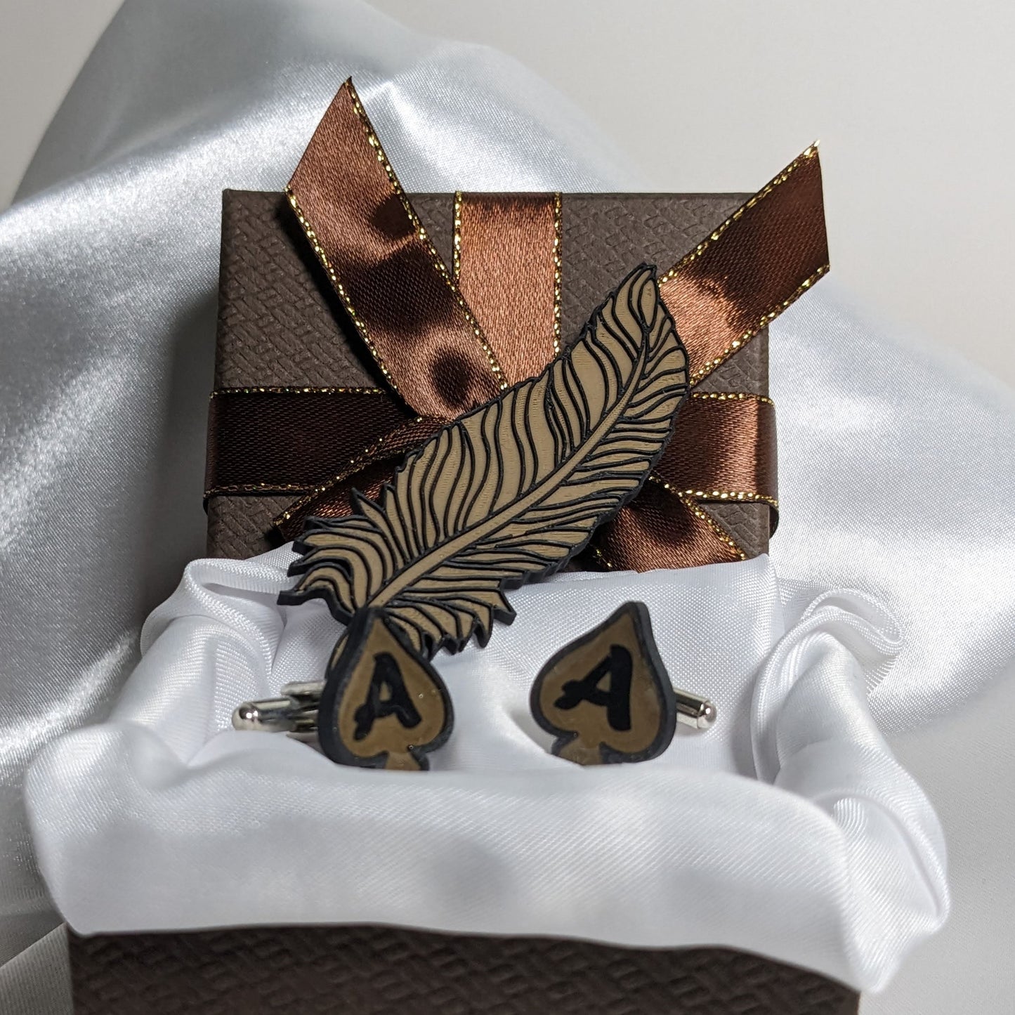 Ace of Spade Cufflinks | Poker Lover Customizable Handcrafted