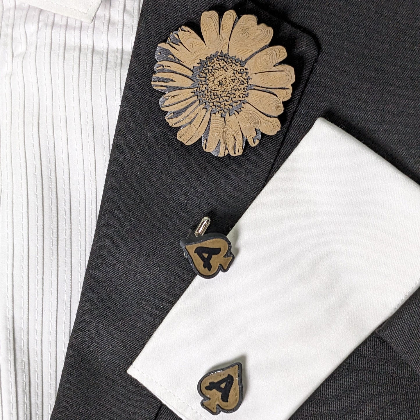 Floral Wedding Enamel Pin | Elegant Boutonniere Badge Accessory