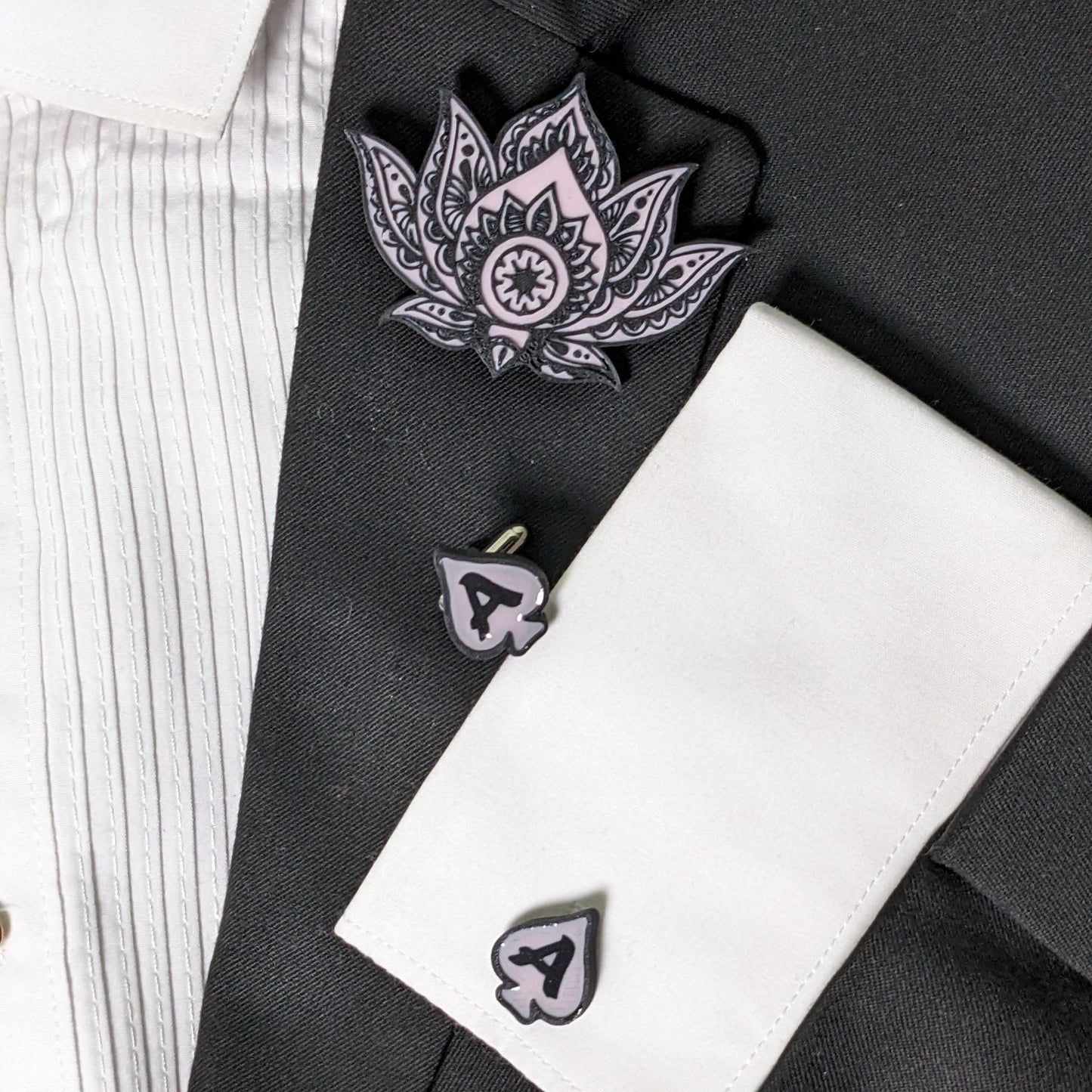 Lotus Flower Enamel Pin | Floral Backpack Badge Designer Jewelry