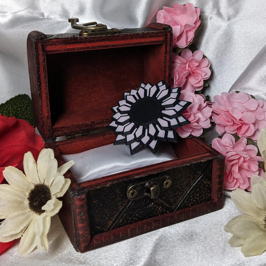 Prismatic Floral Clutch Pin | Flower Brooch Handcrafted Jewelry