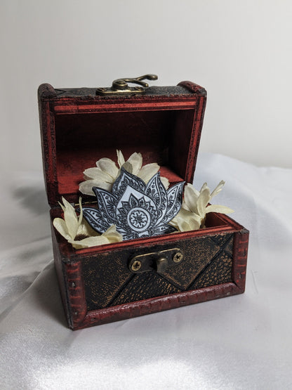 Lotus Flower Enamel Pin | Floral Backpack Badge Designer Jewelry