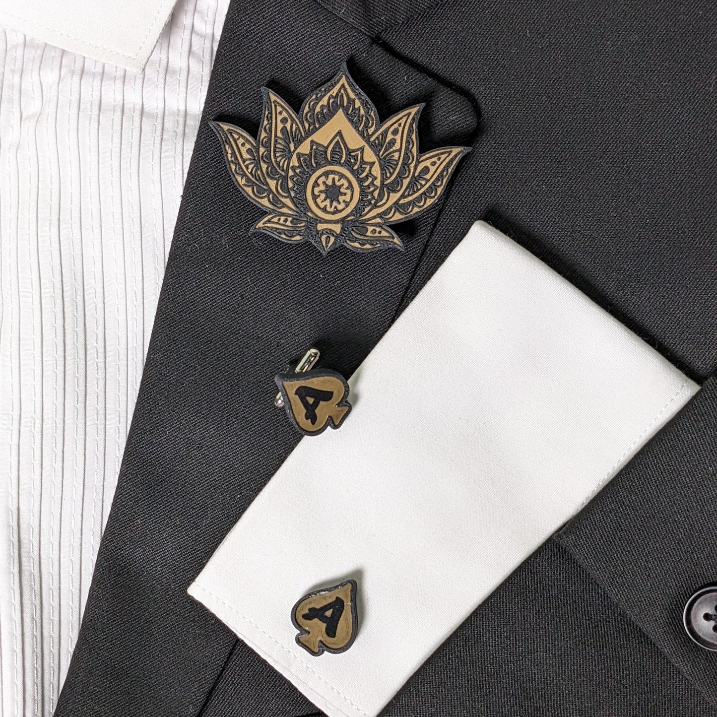 Lotus Flower Enamel Pin | Floral Backpack Badge Designer Jewelry