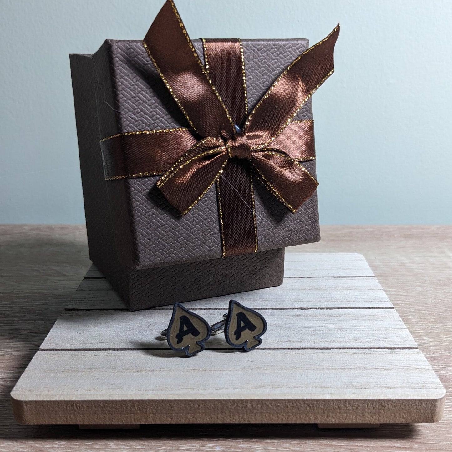 Ace of Spade Cufflinks | Poker Lover Customizable Handcrafted