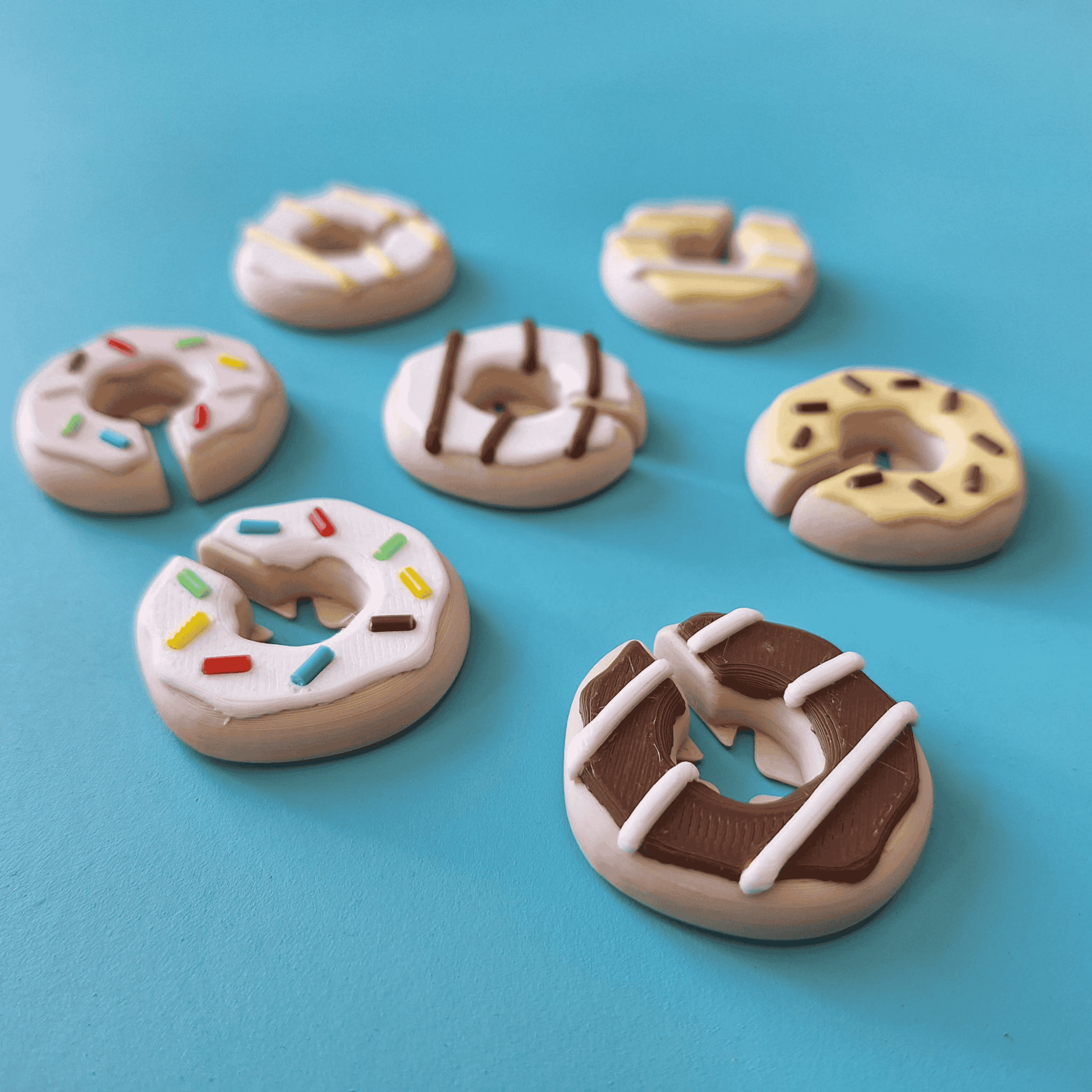 Cartoon donut chip clips, reusable and eco-friendly