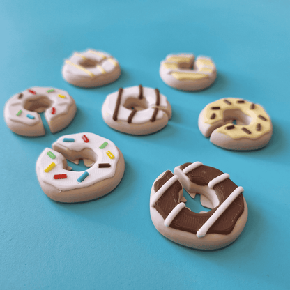 Cartoon donut chip clips, reusable and eco-friendly