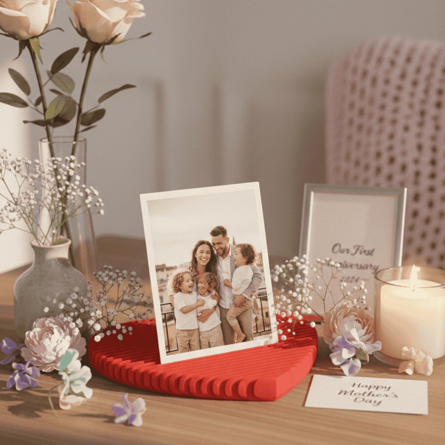 HEART Photo Frame Tray | Multi-Function Organizer