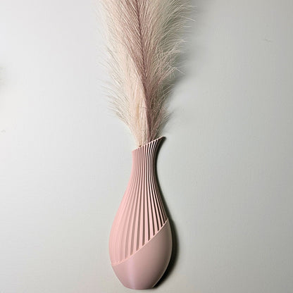 DRIFT Wall Pocket Vase | Curved Wave 3D Printed Wall Planter