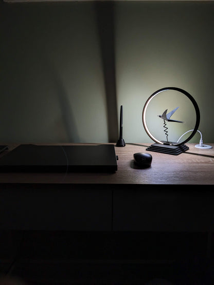 Fly High Desk Lamp | Modern LED Ring Light Customizable Design