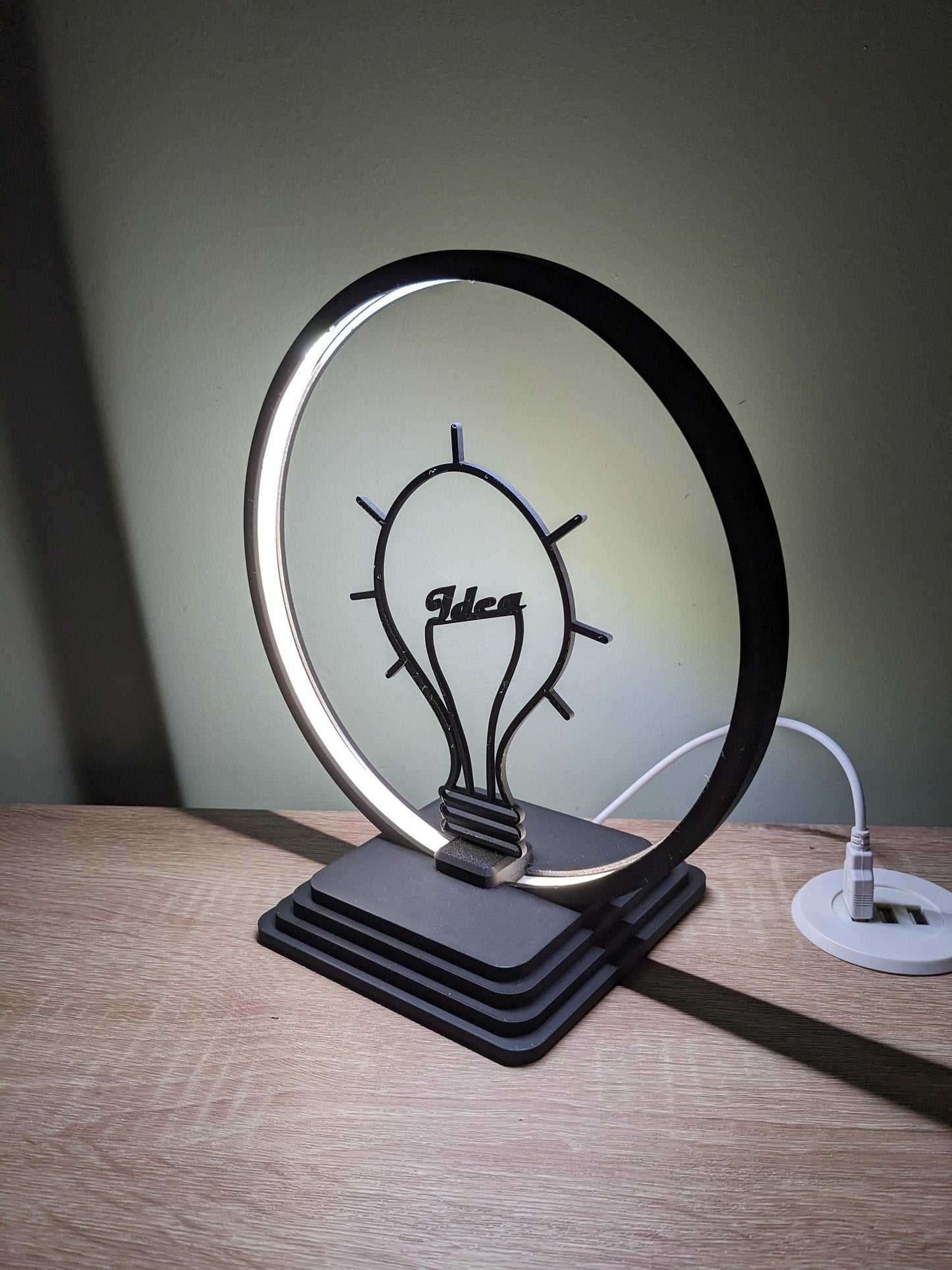 Fly High Desk Lamp | Modern LED Ring Light Customizable Design