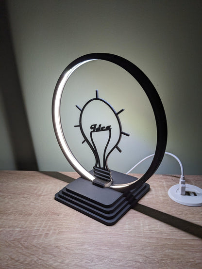Fly High Desk Lamp | Modern LED Ring Light Customizable Design