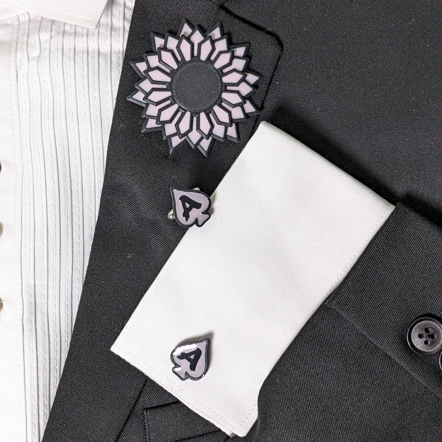 Prismatic Floral Clutch Pin | Flower Brooch Handcrafted Jewelry