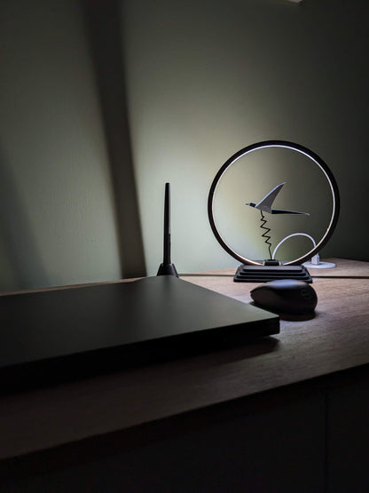 Fly High Desk Lamp | Modern LED Ring Light Customizable Design