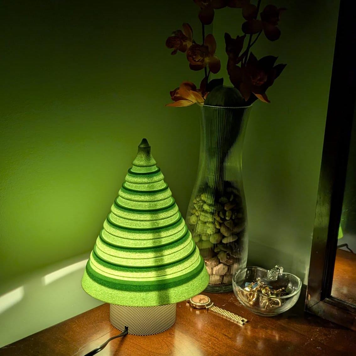 Christmas Tree Lamp | Handcrafted Holiday Festive Designer Decor