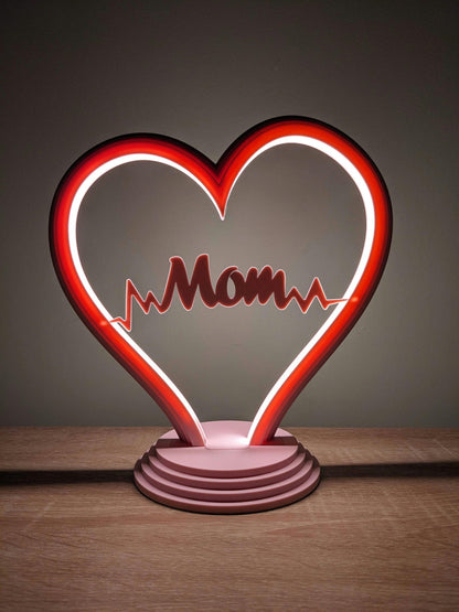 Heart Ring LED Desk Lamp | Customizable Modern Office Centerpiece