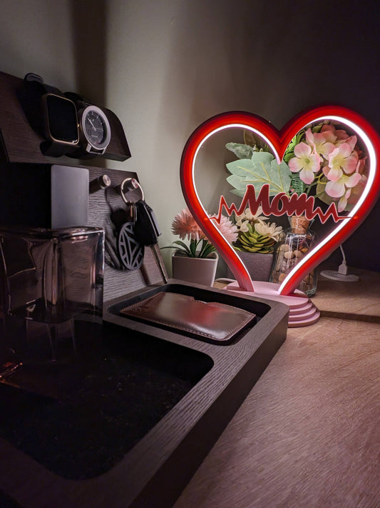 Heart Ring LED Desk Lamp | Customizable Modern Office Centerpiece