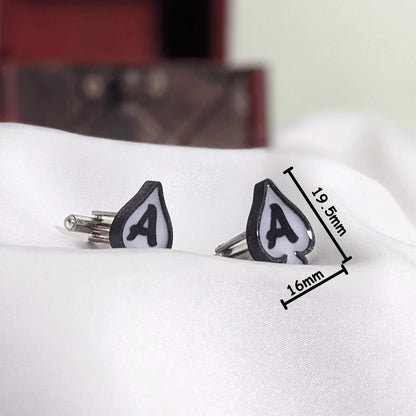 Ace of Spade Cufflinks | Poker Lover Customizable Handcrafted