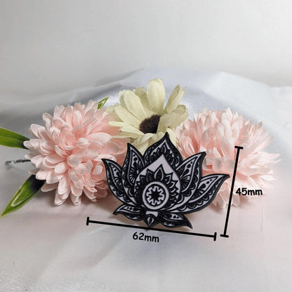 Lotus Flower Enamel Pin | Floral Backpack Badge Designer Jewelry