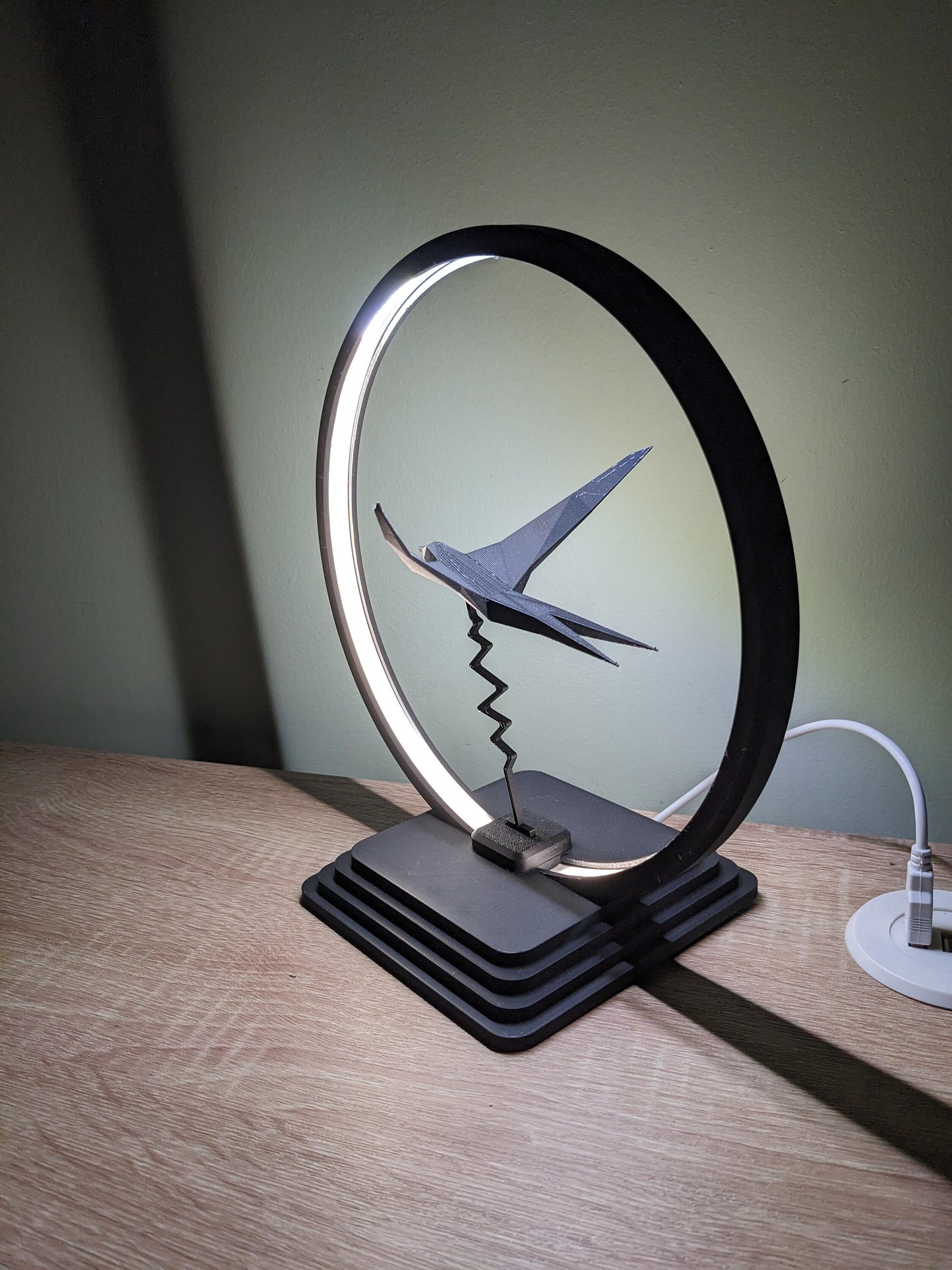 Fly High Desk Lamp | Modern LED Ring Light Customizable Design