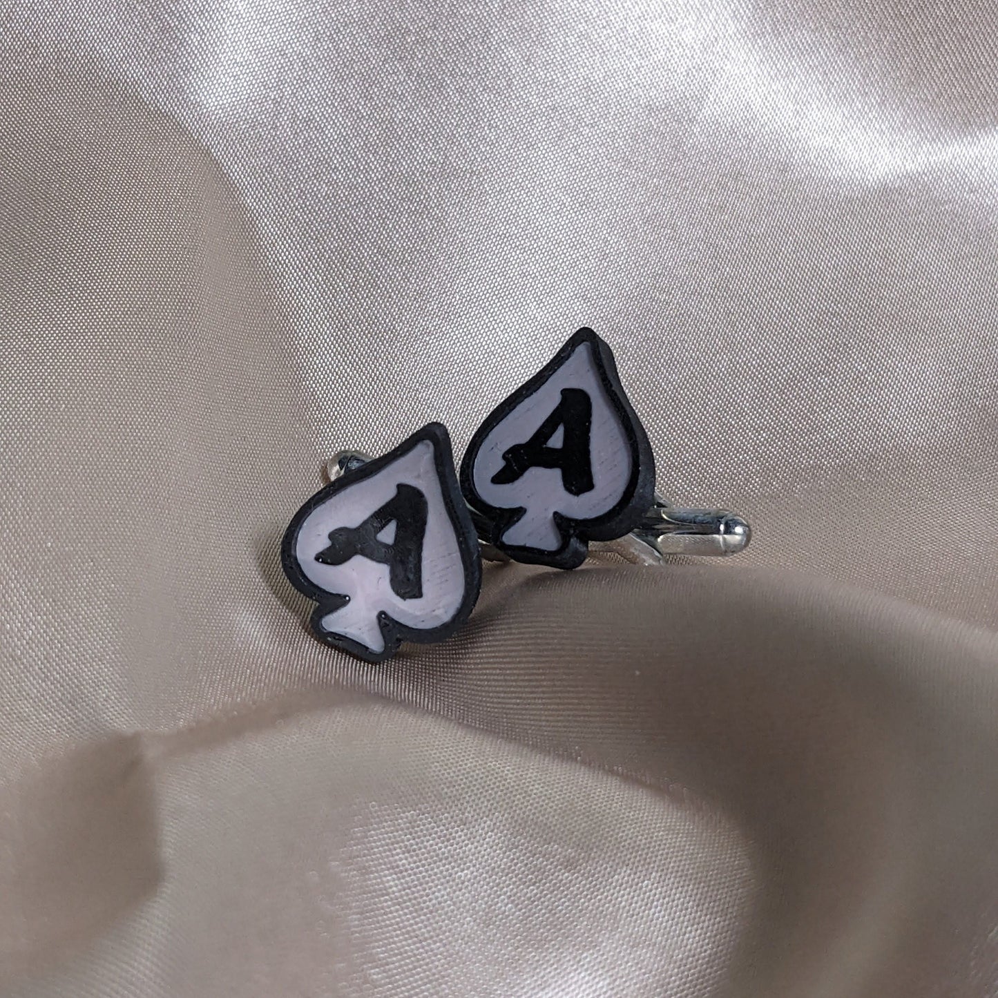 Ace of Spade Cufflinks | Poker Lover Customizable Handcrafted