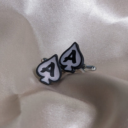Ace of Spade Cufflinks | Poker Lover Customizable Handcrafted