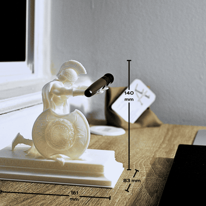 Warrior statue pen stand for modern office décor