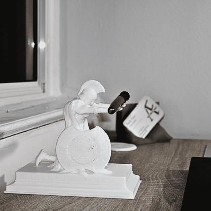 Collectible Spartan figure pen holder gift idea