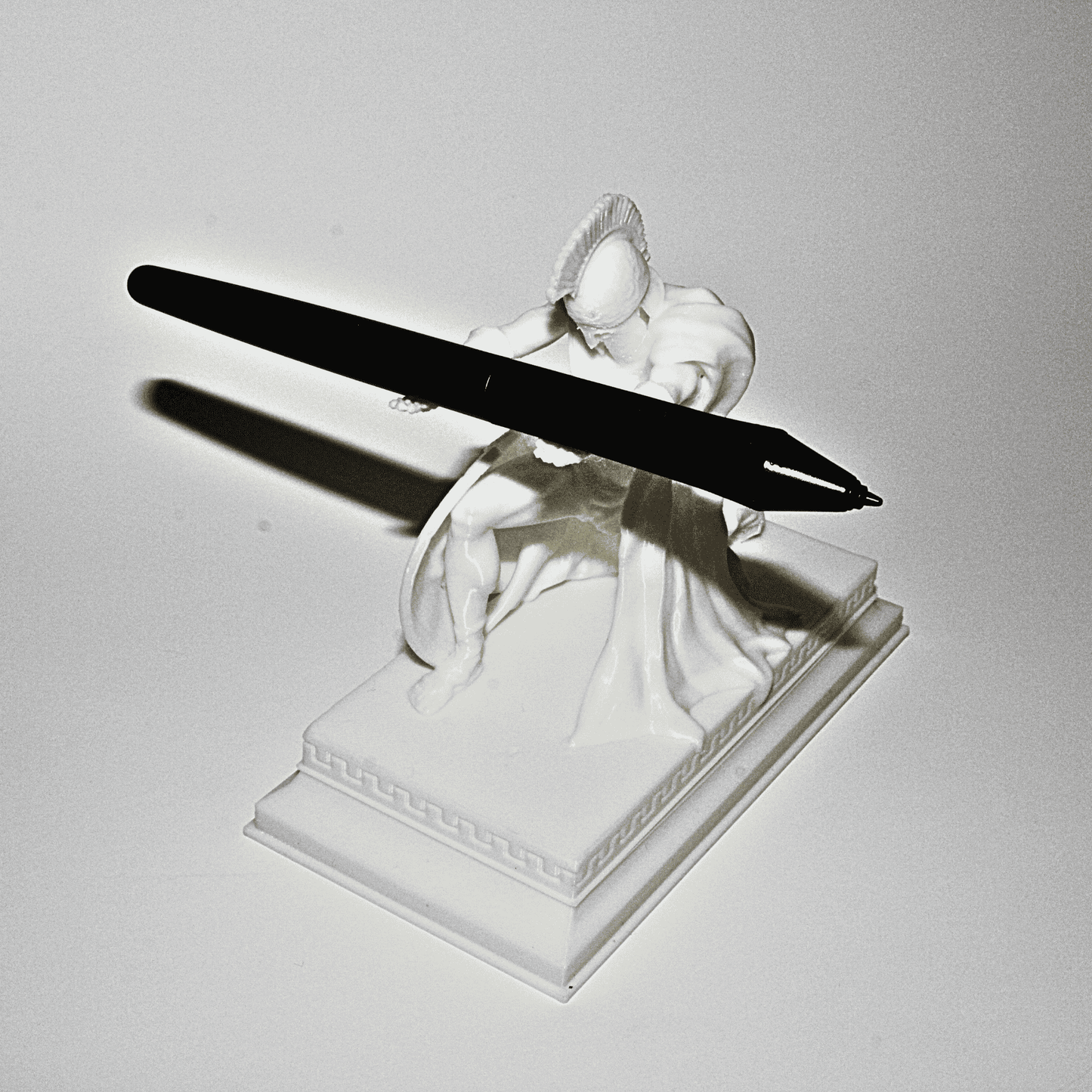 Greek warrior inspired 3D printed office accessory