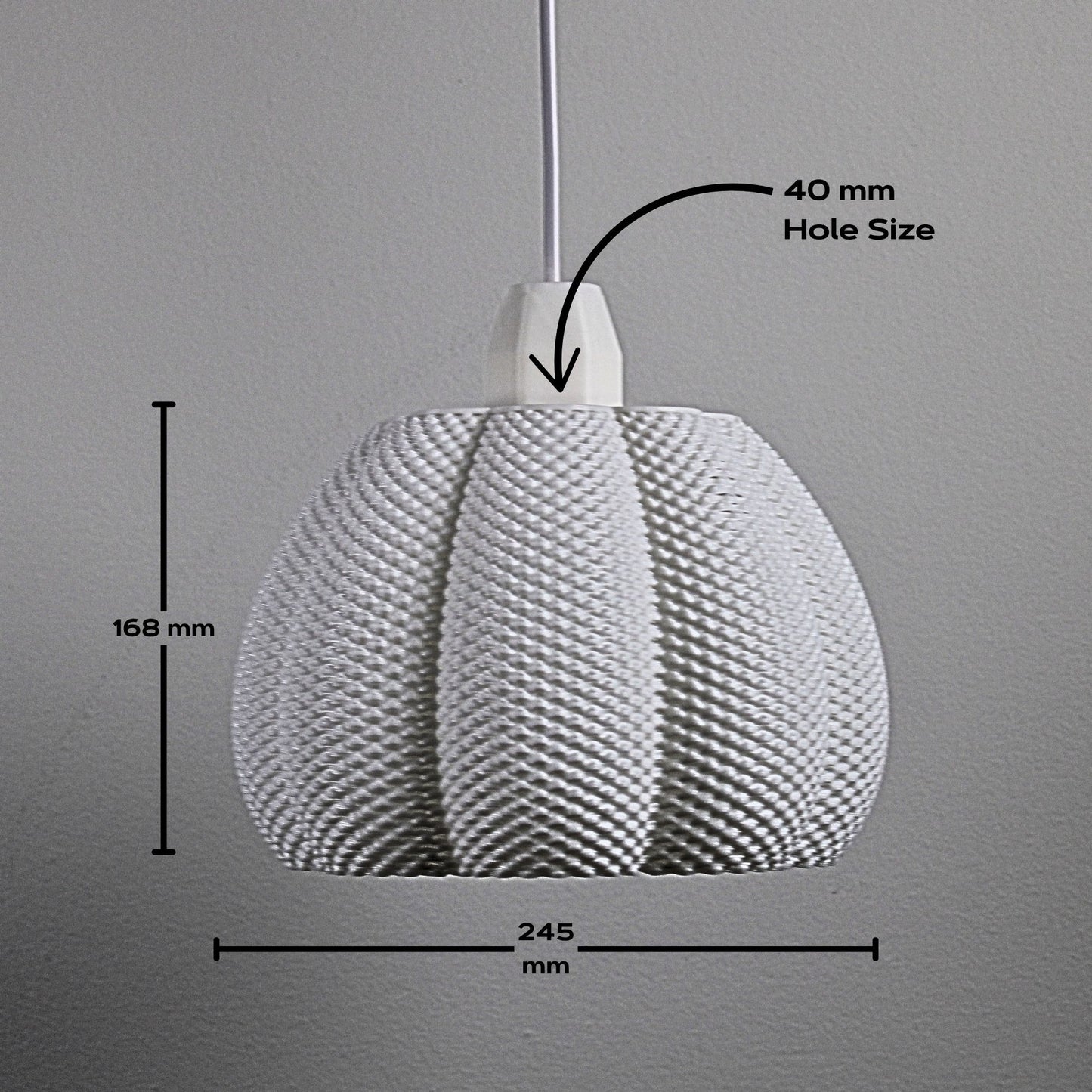 Marina Pendant Lampshade | RippleMesh 3D Printed Modern Light Fixture