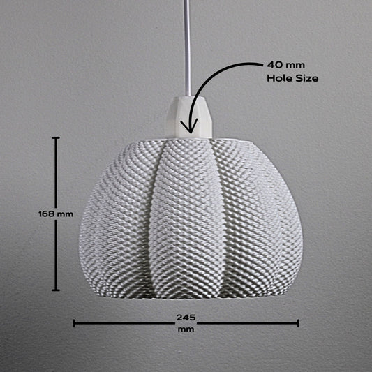 Marina Pendant Lampshade | RippleMesh 3D Printed Modern Light Fixture