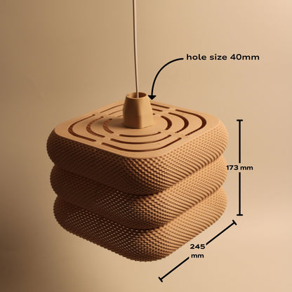 ZENO Pendant Lampshade | RippleMesh 3D Printed Modern Light