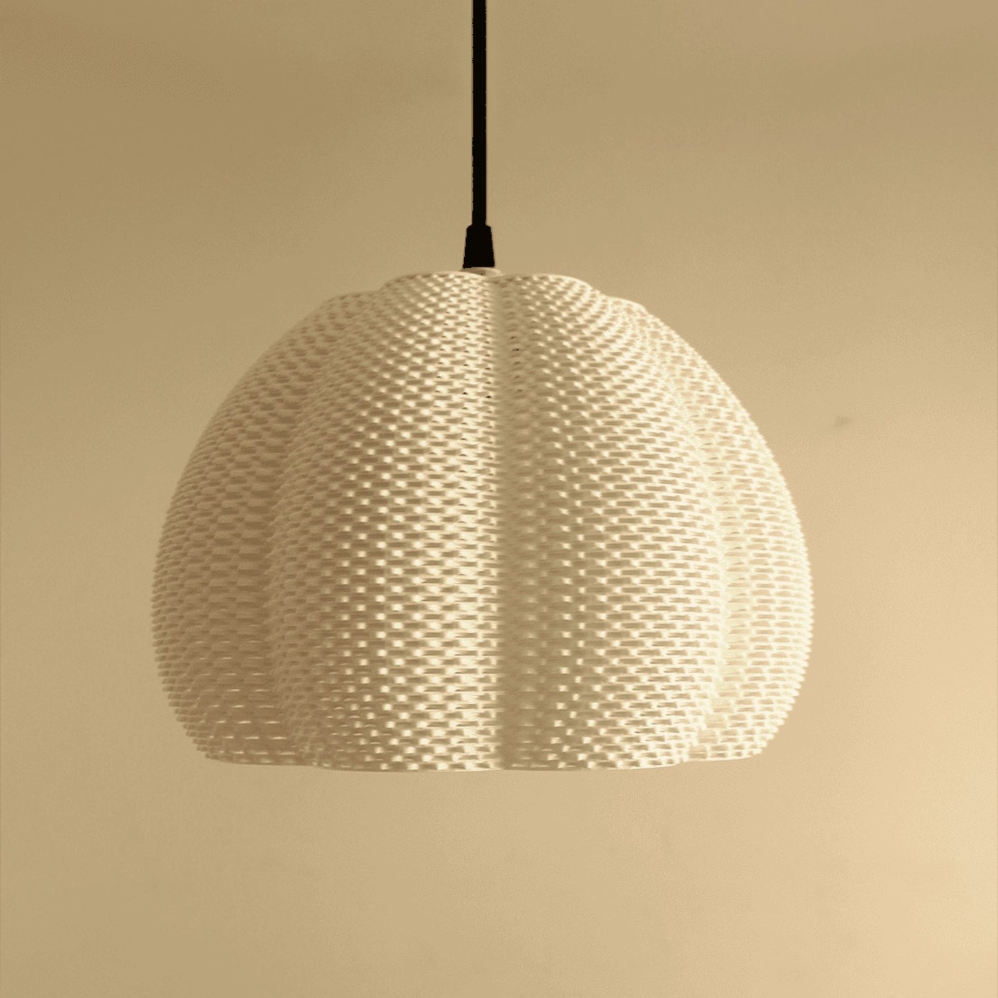 Marina Pendant Lampshade | RippleMesh 3D Printed Modern Light Fixture