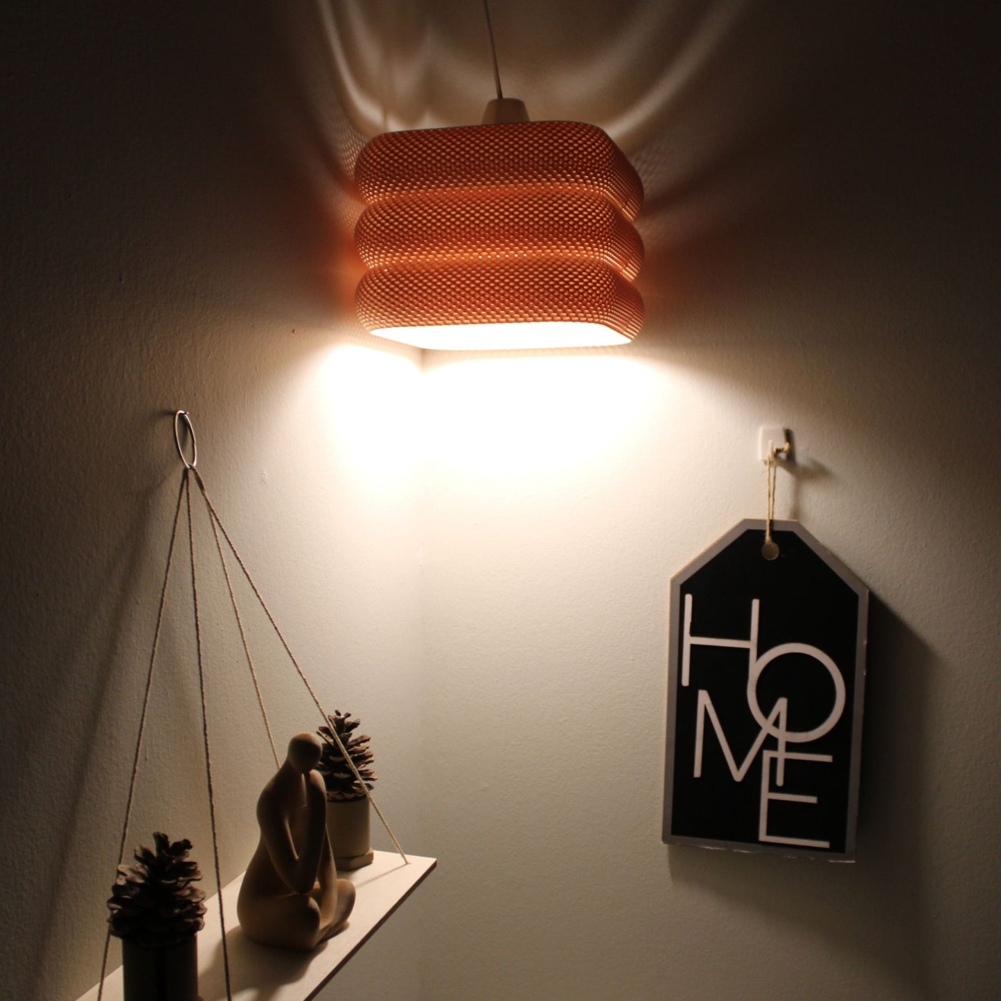 ZENO Pendant Lampshade | RippleMesh 3D Printed Modern Light