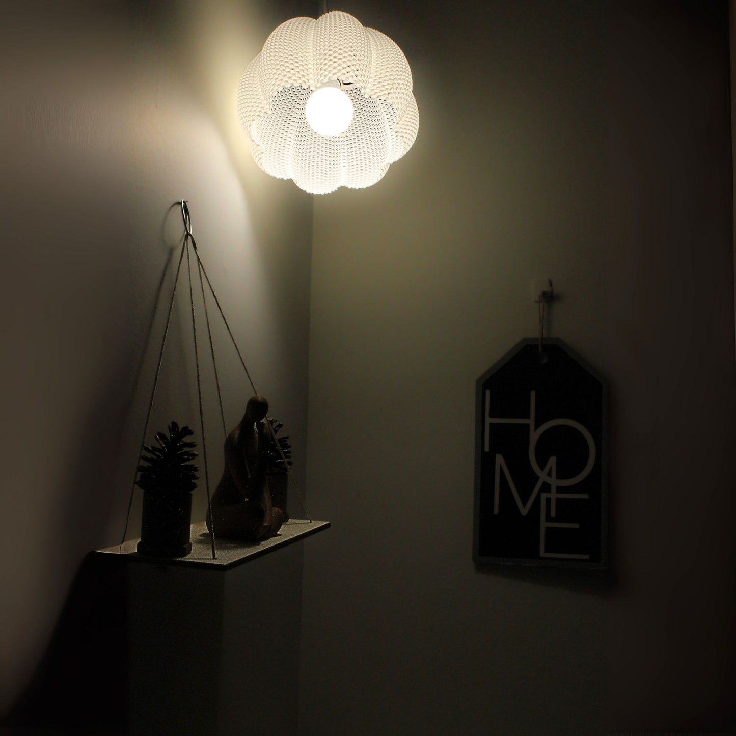 Marina Pendant Lampshade | RippleMesh 3D Printed Modern Light Fixture