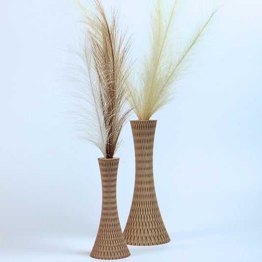 CHEX Pleated Vase Set | Lean Geometric 3D Printed Modern Decor