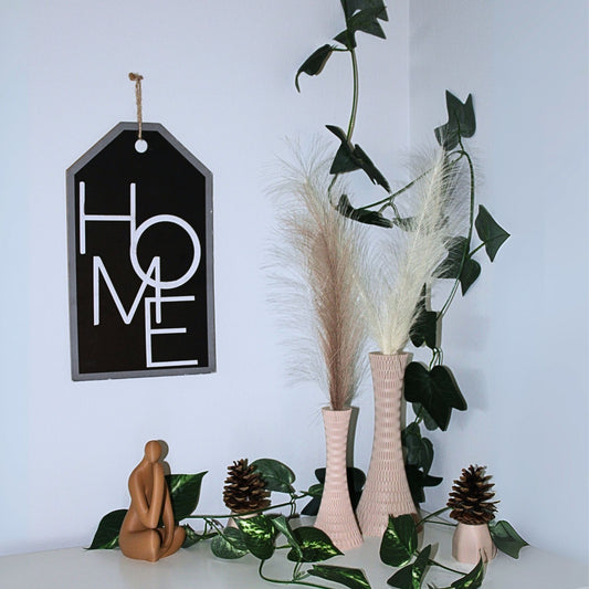 CHEX Pleated Vase Set | Lean Geometric 3D Printed Modern Decor